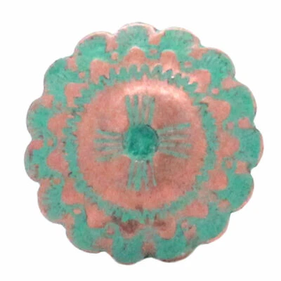 Santa Fe Cactus Cross Concho Copper Patina 1-1/4" 20704-90 - Image 1 of 3