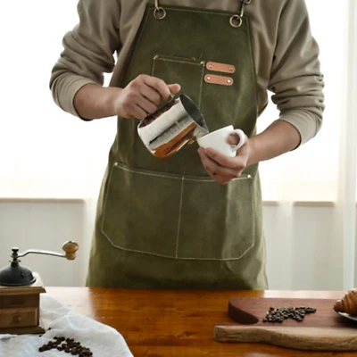 Унисекс джинсовой ткани водонепроницаемый регулируемый через плечо тяжелая работа фартуки с карманами - Изображение 1 из 4