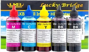 New 5 x 100ml Printer & Ciss Refill Ink Bottle fits Epson HP Canon Kit syringe a - Picture 1 of 9