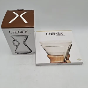 Chemex Glasgriff 10 Tassen CM-10GH Pour-Over Extraktionssystem mit Filtern - Bild 1 von 19