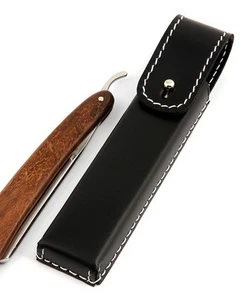 Custodia in pelle Timor G&F Solingen per rasoio pelle bovina astuccio pelle Germany - Foto 1 di 1