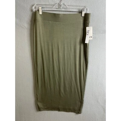 Бар III юбка женщин большой оливковый зеленый карандаш юбка эластичной вязаный карьера новый с Ярлыками - Изображение 1 из 4