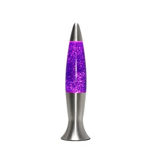 Retro Glitterlampe ANGELINA Lila Silber 40cm inkl. Leuchtmittel Lavalampe B-Ware - Bild 1 von 5