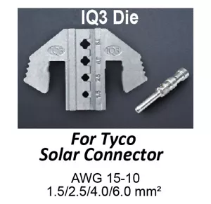 Troquel para herramienta de engarce TGR - troquel IQ3 para conectores solares Tyco AWG 15-10 - Imagen 1 de 2