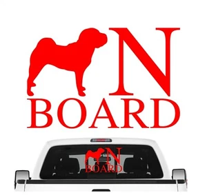 Shar Pei On Board Auto Aufkleber Hund Folie Faltenhund Chinese - Bild 1 von 19