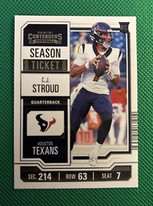 2023 Contenders C.J. Stroud Season Ticket RC #40 Texans - Picture 1 of 2