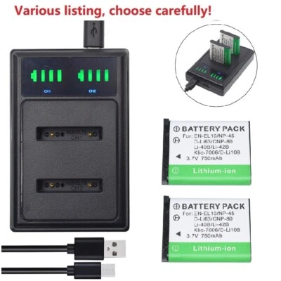 Replacement Battery or charger for Kodak KLIC7006 LB-012 Kodak PixPro FZ53 Cam - Image 1 of 4