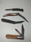 Vintage Barlow Pocket Knives Lot Of 4 Knives Schrade, Sabre, Imperial Brands 