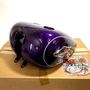 NEW Harley 2008-2010 Softail Gas Fuel Tank Concord Purple Pin Stripe 62207-09CZ - Picture 1 of 9