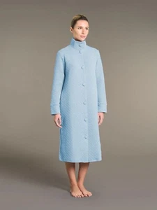 Ragno Vestaglia giacca lunga trapuntino donna collo alto bottoni pile cotone - Imagen 1 de 3