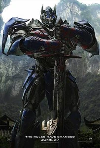 Transformers Age Of Extinction DOUBLE SIDED ORIGINAL MOVIE POSTER Optimus Prime! - Picture 1 of 1