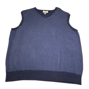 Oak Hill Herren 2XLT blau V-Ausschnitt Strick Pullover Weste Freizeit Komfort - Bild 1 von 6