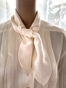 Camicia di seta di lusso Escada champagne nuova 42 - Foto 1 di 20