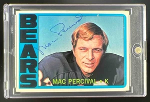 1972 Topps Football Mac Percival #41 Chicago Bears PSA/DNA Authentic Auto - Picture 1 of 2