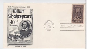 TurtlesTradingPost- William Shakespeare #1250- 1964 FDC Fleetwood Cachet - Picture 1 of 1