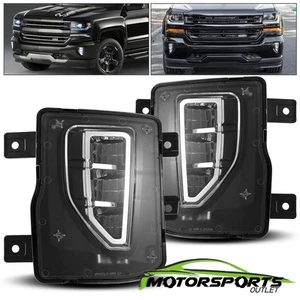 FIT 16-18 Chevy Silverado 1500 OE Style Clear Lens Fog Lights DRL 2016 2017 2018 - Foto 1 di 9