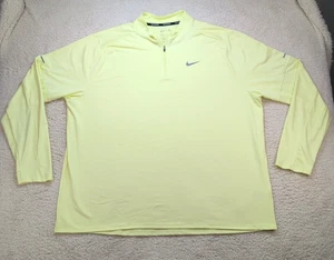 Nike Hombre Correr 1/4 Cremallera Hombre 3XL Amarillo Manga Larga Elastizado DD4756-331 USADO EN EXCELENTE ESTADO - Imagen 1 de 10
