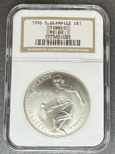 1996-D Tennis Dollar NGC MS-69, Buy 3 Items, Get $5 Off! - Picture 1 of 2