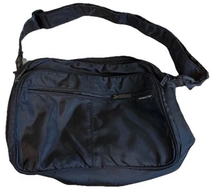 SEE PICS - Vintage Black Members Only Adjustable Strap Messenger 5 Pocket Bag - Picture 1 of 16