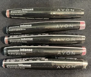 Lot Of 5 Avon Glazewear Lip Gloss ~ 3 Crimson, 2 Plum - NOS Factory Sealed - Picture 1 of 3