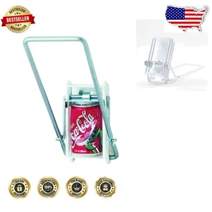 Durable Steel Can Crusher - 12oz Capacity, White, Space Saver, Manual Action - Picture 1 of 3