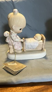 Vintage 1979 Precious Moments Figur The Hand That Rocks the Future E-3108 - Bild 1 von 5