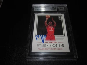 Tarjeta de radiocontrol Myisha Hines-Allen Auto 2018 Rittenhouse losa Beckett grado automático 10 - Imagen 1 de 5