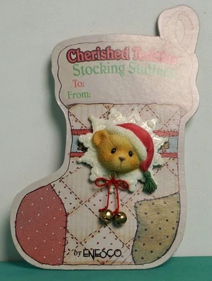 Cherished Teddies - "Stocking Stuffers"  - "Santa - Magnet" - 354058 - Rarität - Bild 1 von 3