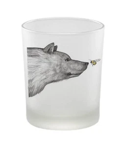 Windlicht / Teelichthalter aus Glas, Bär, Fuchs, Igel, Blumenwiese - Bild 1 von 7