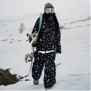 JOHN SNOW Damen Wasserdichter Skianzug Set Schachbrett Snowboard - Bild 1 von 8