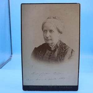 EMPRESS Teresa Cristina of BRAZIL 1887 -ROYALTY AUTOGRAPH CABINET CARD 9x13 - Picture 1 of 4