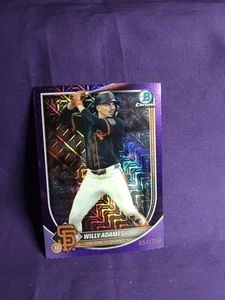 2025 Bowman Chrome Mega #14 Willy Adames Purple Mojo/250 - Picture 1 of 2