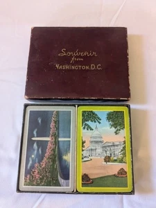 Vintage Washington DC Souvenir Playing Cards, complete double deck in box - Picture 1 of 10