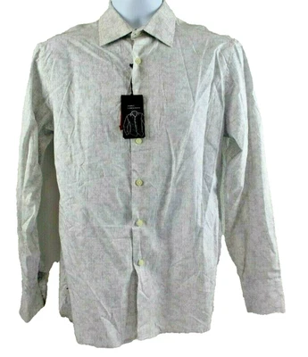 Camisa pequeña Alfani de corte moderno para hombre manga larga con botones Foto 1 de 4