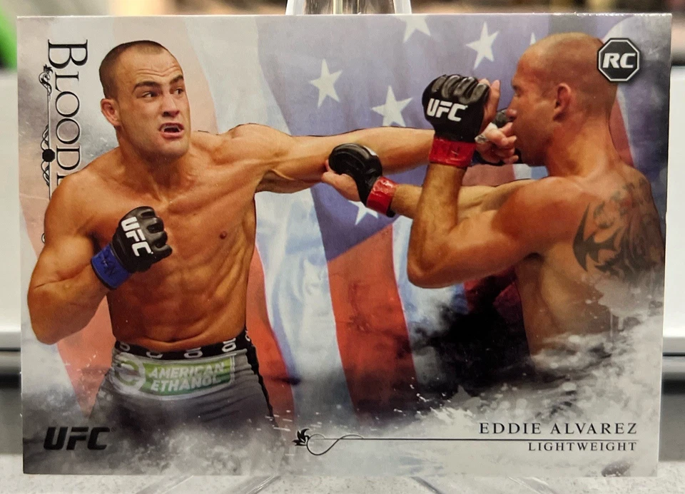 2014 Topps UFC Bloodlines EDDIE ALVAREZ Flagg Parallel ROOKIE 045/148 - Image 1 of 1
