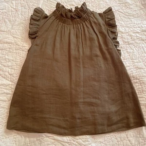 SEA New York Olive Green Ruffle Top 6 - Picture 1 of 8