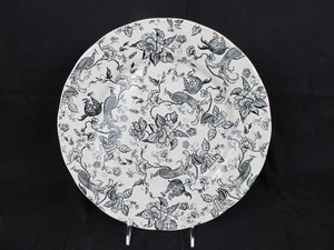 Ravensdale Keramik Vogel & Blumen schwarz & weiß runde Platte 12 1/4" - Bild 1 von 4