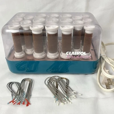 Vintage Clairol Kindness FT-19 Velvet Flocked Hot Roller Curlers - Tested/Works - Image 1 of 4