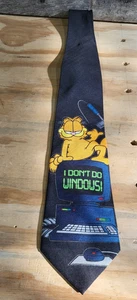 Corbata de cuello Paws Addiction Garfield - Negra - Vintage años 90 - Nueva con etiquetas - Imagen 1 de 4