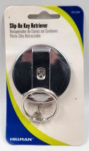 Hillman Retractable KEY CHAIN Belt Hook Pocket Chain 24" Cable Silver 1pk 701290 - Picture 1 of 3