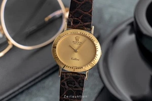Rolex Cellini Lady 18K (0,750) Gold Handaufzug Damenuhr Ref. 4081 - Bild 1 von 14