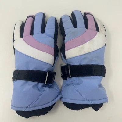 Swiss Tech Youth Girls Ski Snow Gloves Purple and Pink Size L/XL - Image 1 of 4