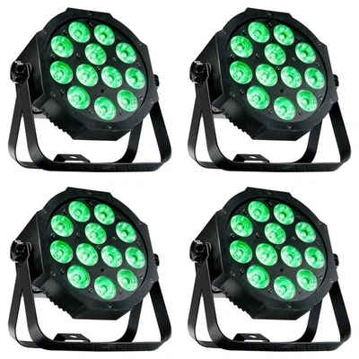 (4) Eliminator ADJ MEGA 64 PROFILE EP DMX RGB+UV LED Club DJ Par Wash Up-Lights - Image 1 of 4