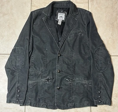 Chaqueta Grunge Vintage Buffalo David Bitton Denim Abotonada Para Hombre Talla Grande Negra Foto 1 de 4