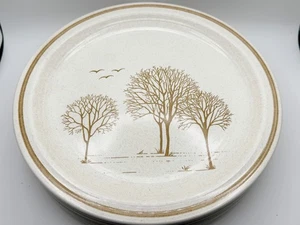 VINTAGE 6ER SET HOMESPUN CHURCHILL TREE OF LOVE LIFE COUNTRY FARM SPEISETELLER - Bild 1 von 8