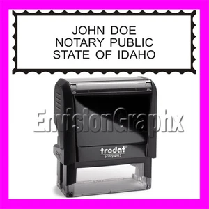 Individueller offizieller Notar Idaho selbstfärbender Stempel T4913 schwarz - Bild 1 von 6