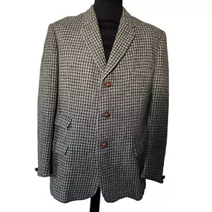 Vintage Harris Tweed Dunn & Co Jacket Sport Blazer Wool Mens XL pit to pit 22 in - Picture 1 of 18