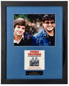 THE EVERLY BROTHERS~Autographed Framed Photograph Display By Phil & Don w/COA - Picture 1 of 4