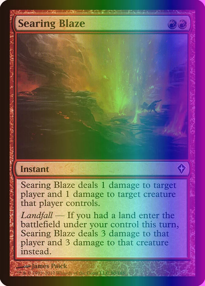 MTG Magic the Gathering Searing Blaze (90/151) Worldwake LP FOIL - Image 1 of 1