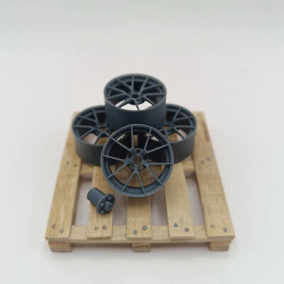 Lot de 4 jantes pour maquette voiture 1/24 1/18 (BMW Style 763 M) - Photo 1/4